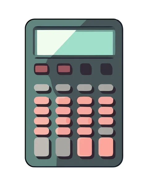 Modern Finans Hesap Makinesi Matematiksel Aygıtı Izole — Stok Vektör