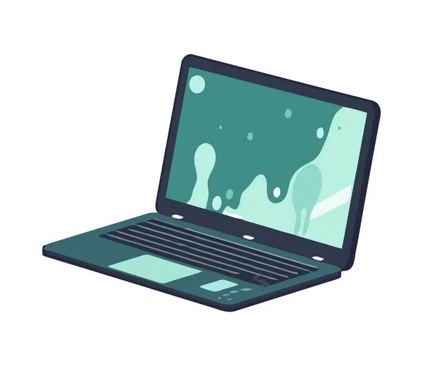 Modern Laptop Aygıtı Teknolojisi Simgesi Izole Edildi — Stok Vektör
