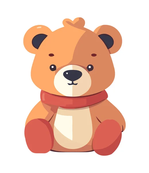Roztomilý Panda Hračka Přináší Zimní Radost Dítě Izolované — Stockový vektor