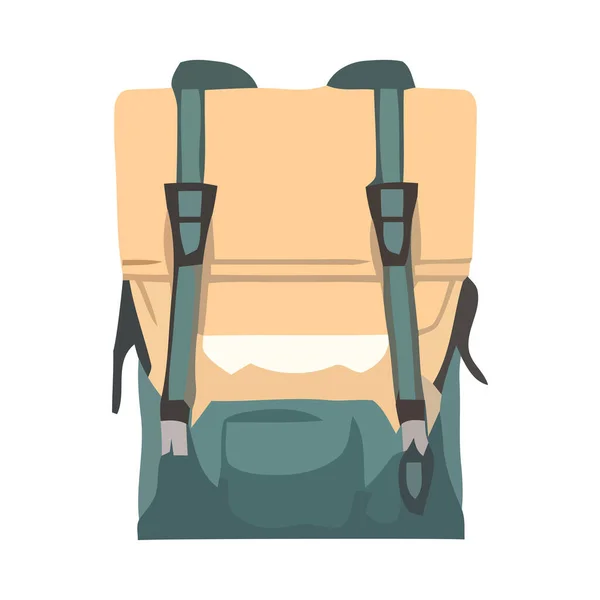 Пригодницький Рюкзак Подорожей Ізольовано — стоковий вектор