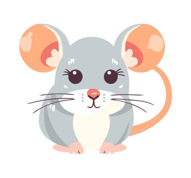 Duvar kağıdının üzerinde izole edilmiş şirin tavşan maskotu.