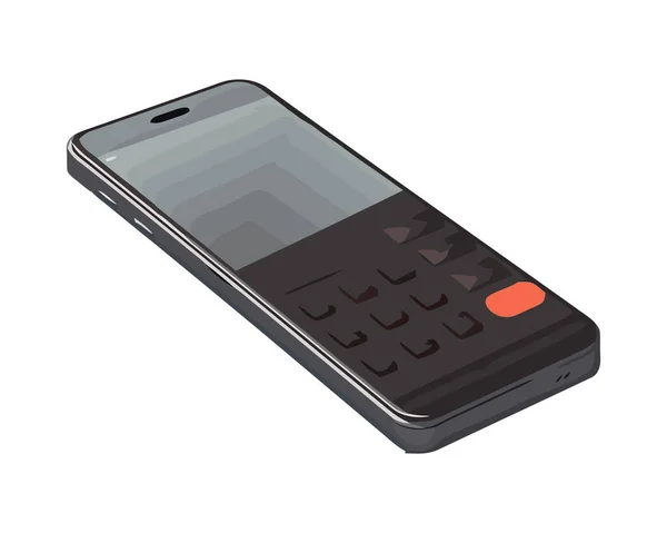 Smart Phone Simboleggia Comunicazione Moderna Isolato — Vettoriale Stock