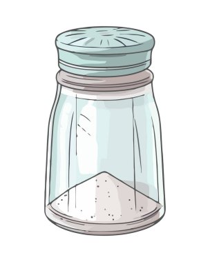 Mavi başlık simgesi izole edilmiş tuzluk karıştırıcı