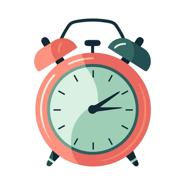 Tiempo Simbolizado Por Reloj Alarma Cuenta Atrás Aislados — Archivo Imágenes Vectoriales