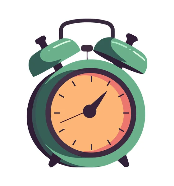 Reloj Símbolo Alarma Recuerda Despertar Aislado — Vector de stock