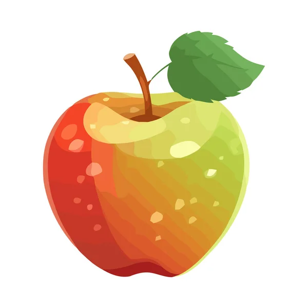 แอปเป ลหวานเป กษณ ของการก นเพ ขภาพในธรรมชาต — ภาพเวกเตอร์สต็อก