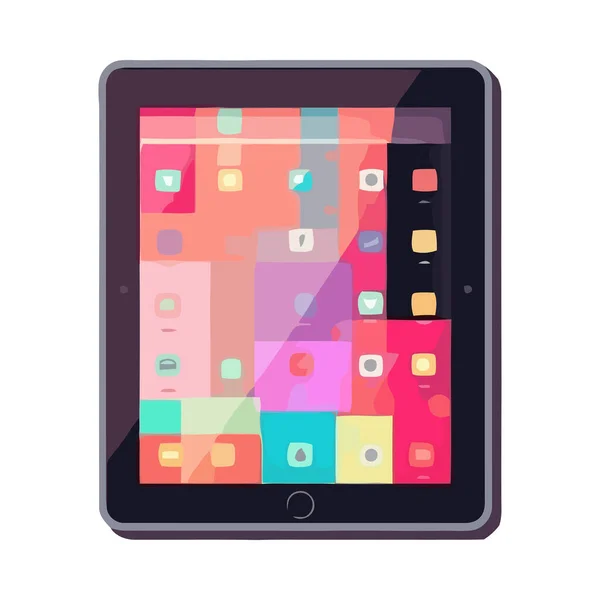 Σύγχρονη Συσκευή Tablet Επίπεδη Εικονίδιο Τεχνολογίας Απομονωμένη — Διανυσματικό Αρχείο