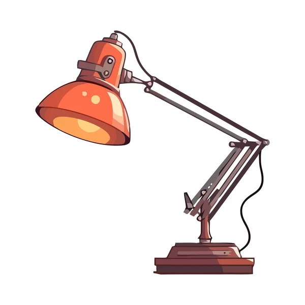 Diseño Lámpara Eléctrica Iluminada Con Tecnología Moderna Aislada — Vector de stock