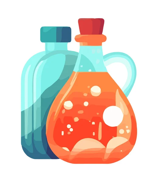 液体图标透明瓶隔离 — 图库矢量图片