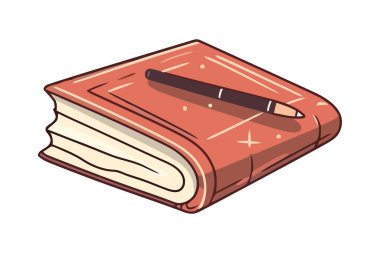 Eski edebiyat kitabı ve kalem izolasyonundan öğrenme