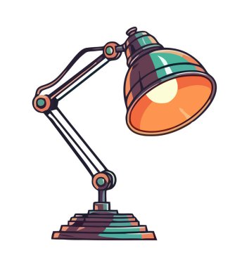 elektrik masa lambası aksesuar simgesi izole