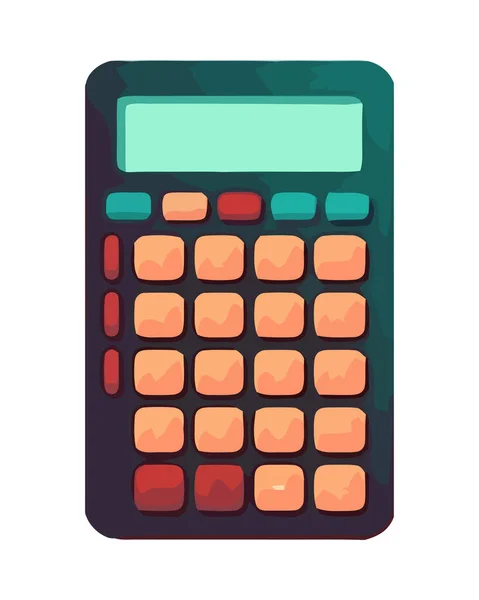 Современный Калькулятор Символизирует Изолированные Финансы Математику — стоковый вектор