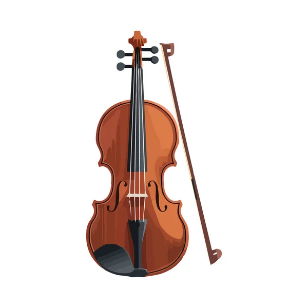 Instrumento Cuerda Clásico Armonía Aislado — Vector de stock