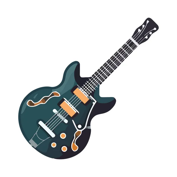Guitarra Instrumento Corda Elétrica Ícone Isolado — Vetor de Stock