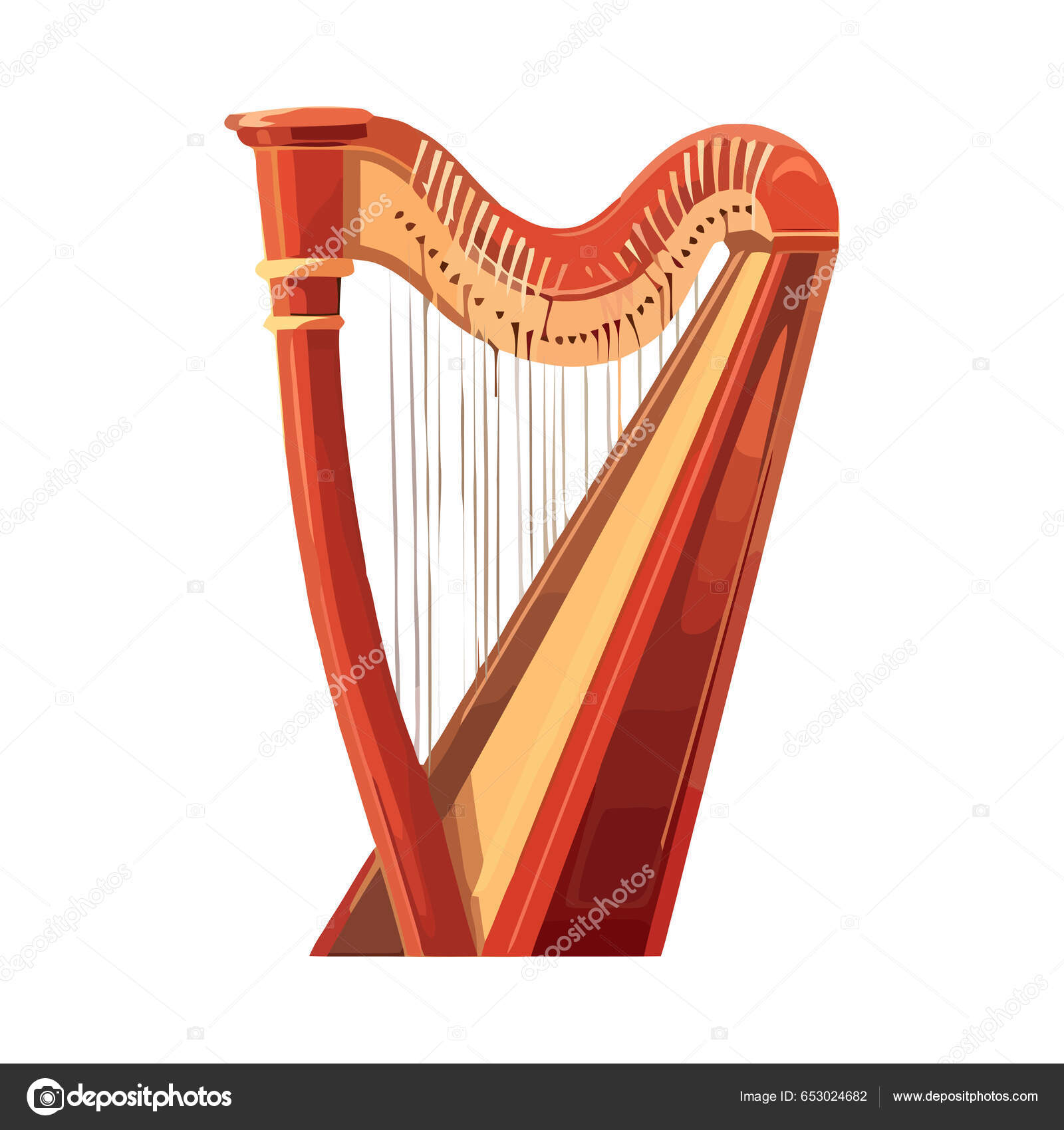 Harp coloring images vectorielles, Harp coloring vecteurs libres de droits  | Depositphotos