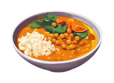 Sağlıklı pişirilmiş taze vejetaryen yemeği.