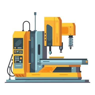 Çelik fabrikası atölyesindeki modern makineler izole edilmiş.