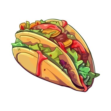 Taze kişniş soslu ızgara biftekli taco.