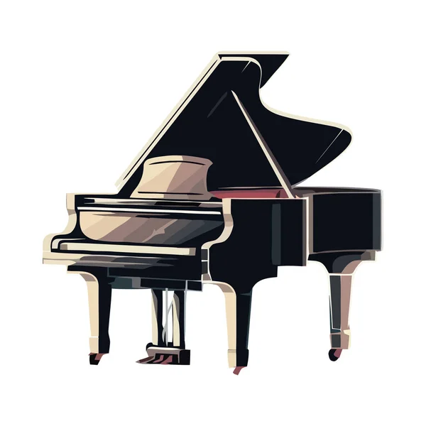 Грандіозне Піаніно Класичним Стилем Ізольовано — стоковий вектор