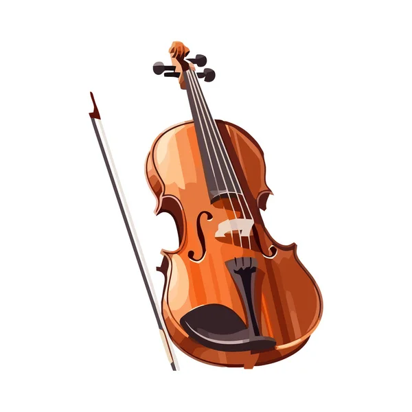 Instrumento Corda Clássica Orquestra Sinfônica Isolada — Vetor de Stock