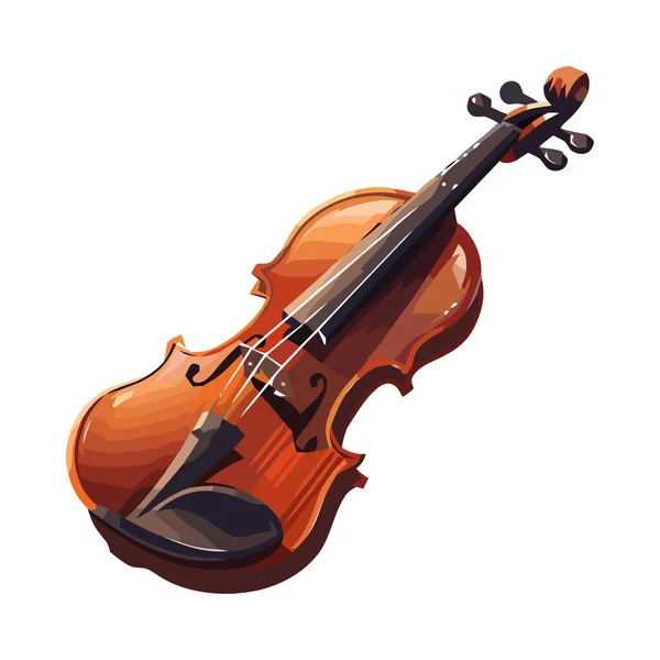 Instrumentos Clásicos Cuerda Orquesta Sinfónica Aislada — Vector de stock