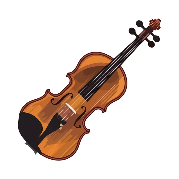 Instrumentos Cuerda Clásicos Armonía Aislados — Vector de stock