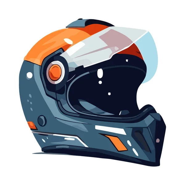 Casque Course Moto Symbolise Extrême Sports Aventure Hiver Isolé — Image vectorielle