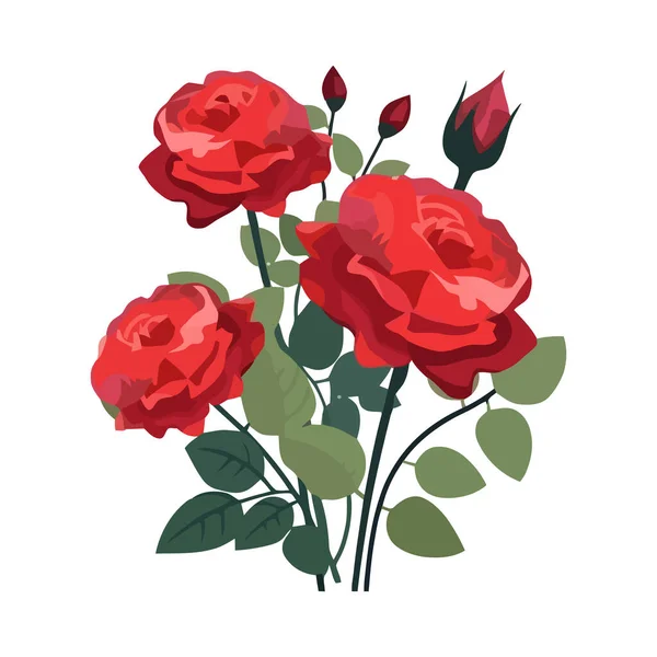 Ρομαντικό Μπουκέτο Από Φρέσκα Άνθη Για Την Γιορτή Του Γάμου — Διανυσματικό Αρχείο