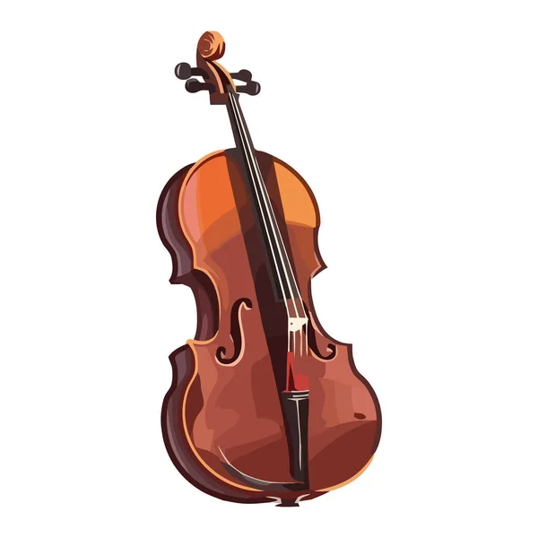 Musiciens Classiques Jouant Des Instruments Cordes Harmonie Isolés — Image vectorielle
