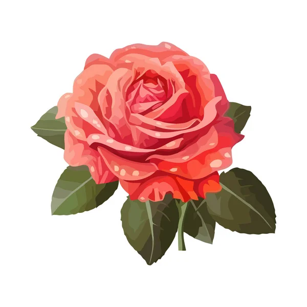 Romantische Bouquet Von Rosa Blüten Isoliert — Stockvektor