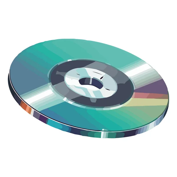 Icon Compact Disc Tech Isolé — Image vectorielle