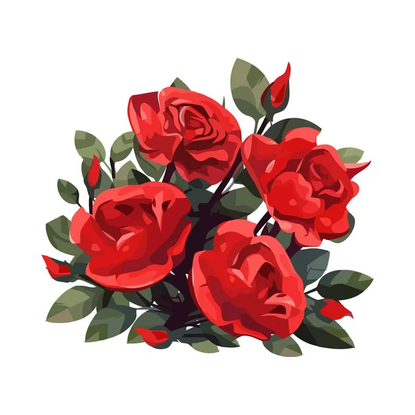 浪漫的花束象征着孤立的爱情和优雅 — 图库矢量图片