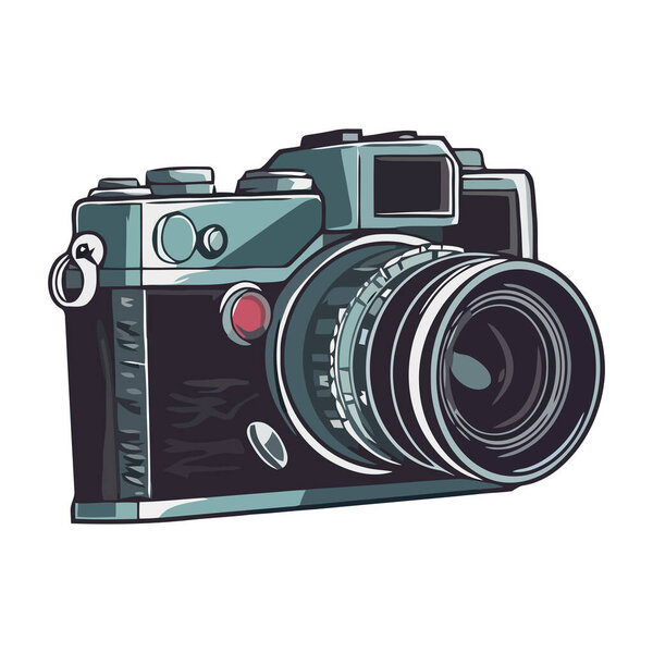 Фотограф снимает старомодный фильм с изолированным современным творчеством