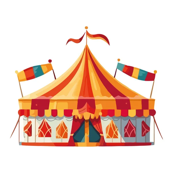 stock vector Colorful carnival tent brings joy to celebration isolated