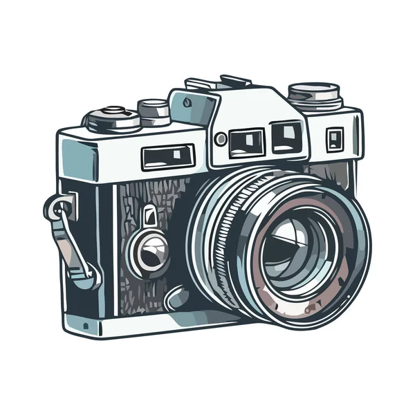 Câmera Antiga Simboliza Tecnologia Fotografia Moda Antiga Isolada — Vetor de Stock