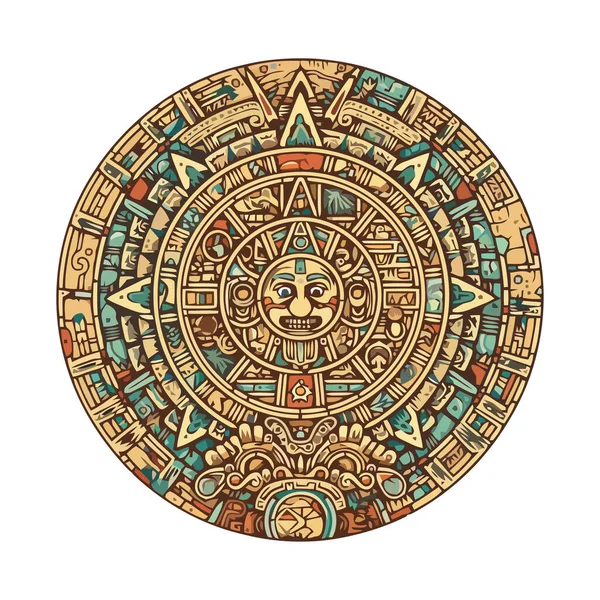 Antiguo Mandala Simboliza Espiritualidad Cultura Indígena Aislada — Archivo Imágenes Vectoriales