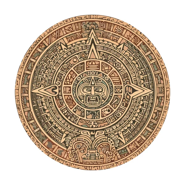 Древний Символ Духовности Золотая Мандала Изолирована — стоковый вектор