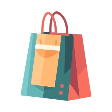 Hediye paketi taşıyan alışveriş çantası izole edilmiş.