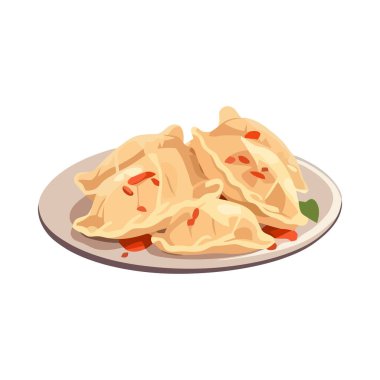 Gurme yemek, buharda pişmiş domuz eti ve izole edilmiş et.