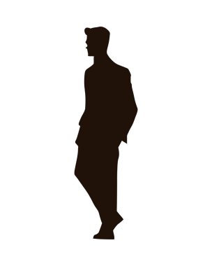 Siluet işadamları beyazların üzerinde başarıya doğru yürüyorlar