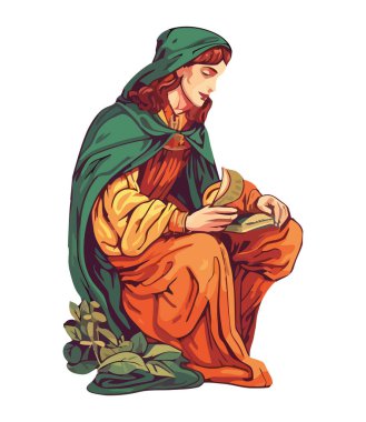 Bir kişi oturuyor, beyaz için Tanrı 'ya dua ediyor.