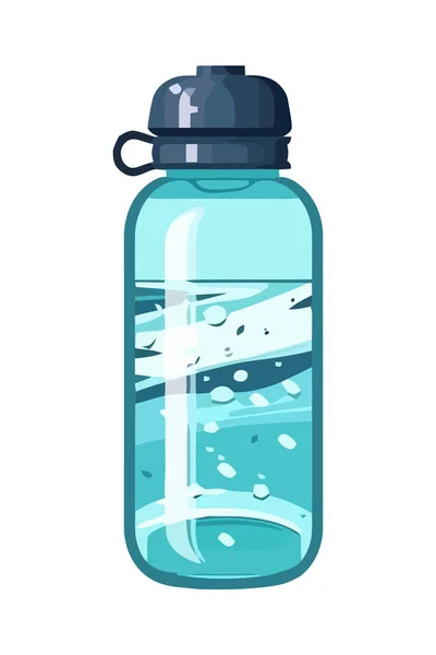 Піктограма Очищеної Пляшки Води Прозорому Фоні Ізольована — стоковий вектор