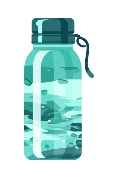 ガラス瓶の中の新鮮な有機飲料ベクトル絶縁 — ストックベクタ