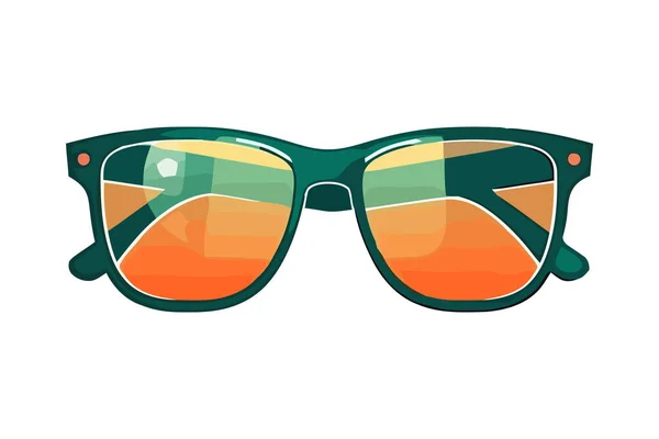 Modische Brille Für Den Sommerlichen Sonnenschutz — Stockvektor
