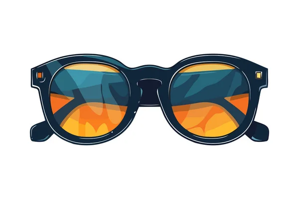 Fashionable Eyeglasses Frame Modern Elegance Summer Isolated — Stock Vector