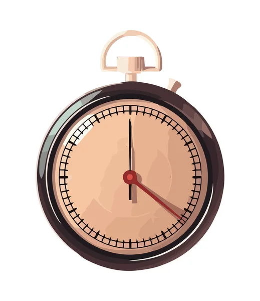 Tiempo Simbolizado Por Esfera Del Reloj Reloj Hora Aislado — Archivo Imágenes Vectoriales