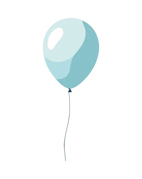 Uçan Eğlence Balonları Kutlamalar Beyazlar Üzerinde Özgürlük — Stok Vektör