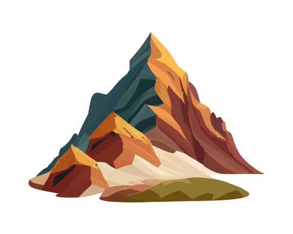 Paysage Montagne Automne Sur Blanc — Image vectorielle