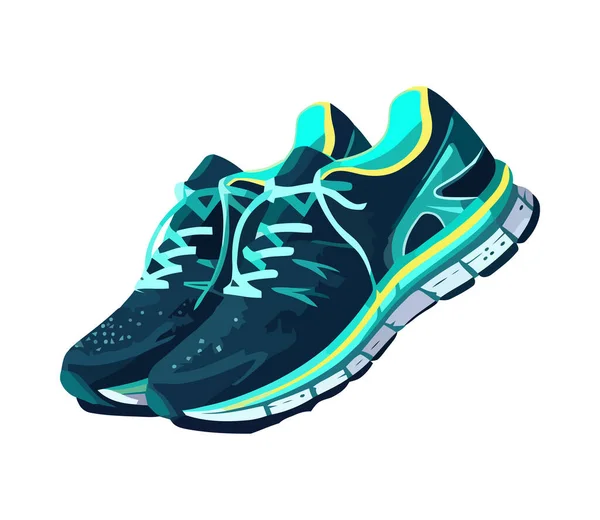 Ανδρικά Αθλητικά Παπούτσια Για Τρέξιμο Και Περπάτημα Απομονωμένα — Διανυσματικό Αρχείο