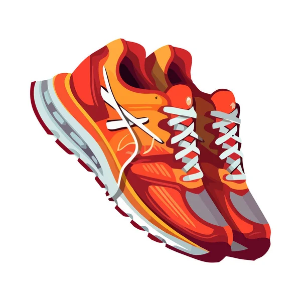 Взуття Бігу Символізує Здоровий Спосіб Життя Конкуренцію Ізольовано — стоковий вектор